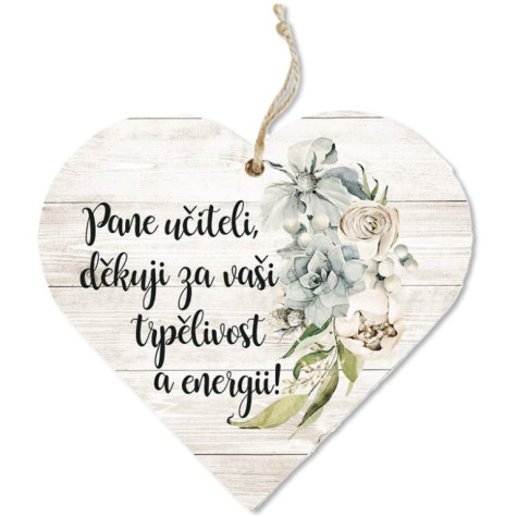 Emocio Dřevěná plaketka PAN UČITEL, 12cm