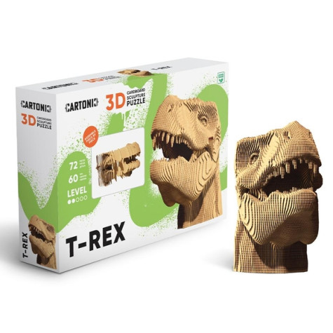 Cartonic 3D PUZZLE - T-REX CARTREX, 72 dílků, LEVEL2