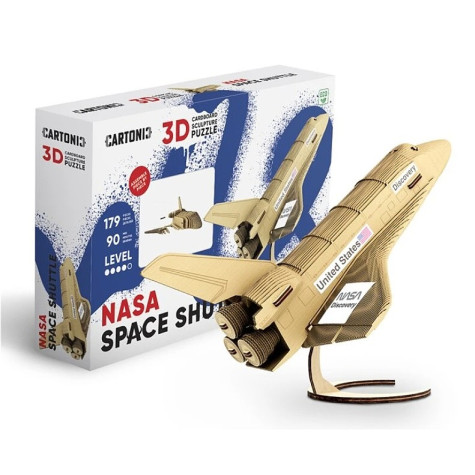 Cartonic 3D PUZZLE - NASA SPACE SHUTTLE, 179 dílků, LEVEL4