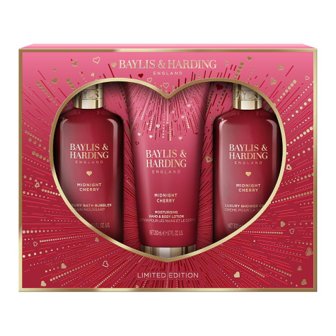Baylis&Harding Midnight Cherry, dárková sada péče o tělo 3dílná
