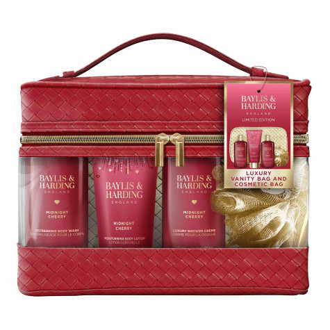 Baylis&Harding Midnight Cherry, dárková sada v taštičce 6dílná