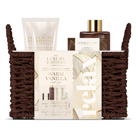 Grace Cole Warm Vanilla & Fig, dárkový set péče o tělo v košíku