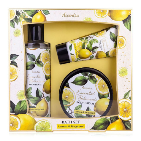 Accentra Citron a bergamot Dárková sada péče o tělo, 3dílná