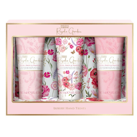 Baylis&Harding Royal Garden, dárkový set krémů na ruce, 3dílný