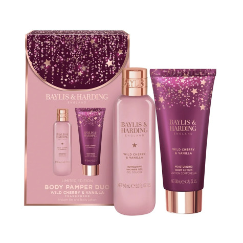 Baylis&Harding Wild Cherry & Vanilla - duo péče o tělo, 2 ks