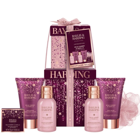 Baylis&Harding Wild Cherry & Vanilla Sada péče o tělo, 6 ks