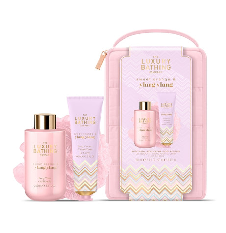 Grace Cole Sweet Orang & Ylang Ylang, dárková sada v kosmetické tašce, 4dílná