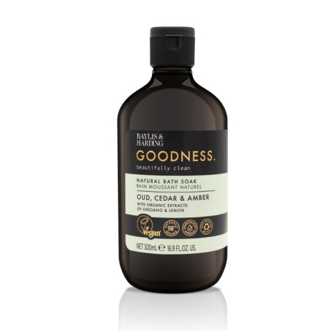 Baylis&Harding Goodness Pěna do koupele 500ml Oud, Cedar & Ambra
