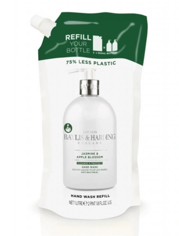 Baylis&Harding Tekuté mýdlo, náplň 1L - Jasmine & Apple Blossom