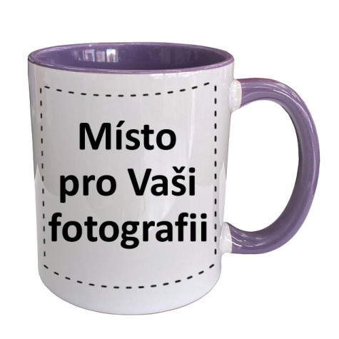 Fotohrnek COMBO Pastelový fialovo-bílý 1x foto 300ml