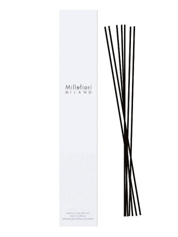 Millefiori Milano NÁHRADNÍ STÉBLA pro 100ml difuzér, černá
