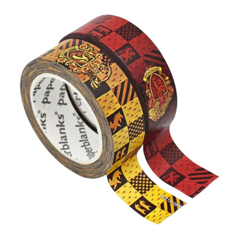 Paperblanks Washi pásky - Harry Potter, Nebelvír & Mrzimor, 2x 10m