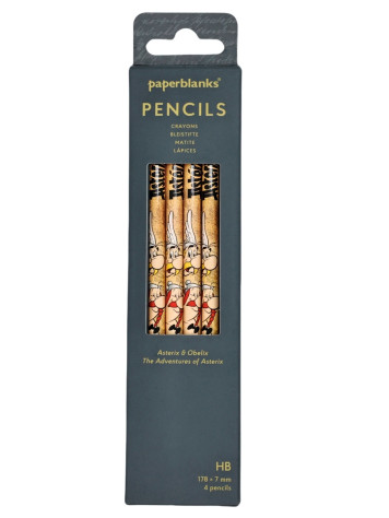 Paperblanks Pencils HB balení 4ks - Asterix & Obelix