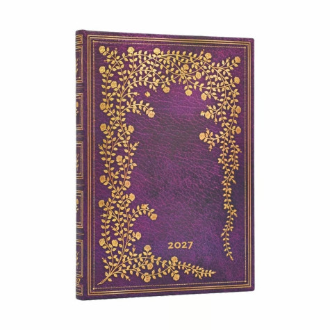 Paperblanks Diář 2027 MIDI weekly vertical - New York Rose