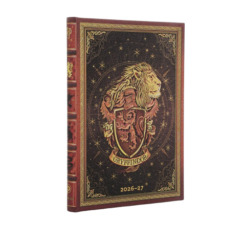 Paperblanks Diář 18-měsíční 2026-27, MIDI - Gryffindor Diary / Harry Potter