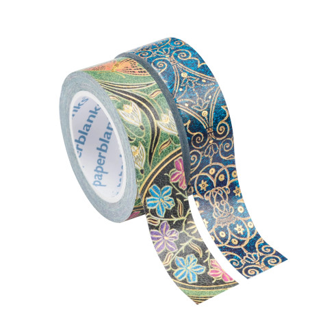 Paperblanks Washi pásky - AZURE & POETRY IN BLOOM, 2x 10m