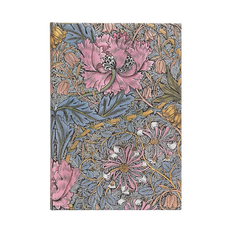 Paperbalnks MIDI zápisník MORRIS Pink Honeysuckle, linkovaný