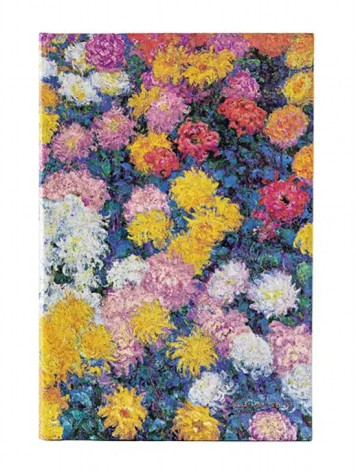 Paperblanks MIDI zápisník - MONETS CHRYSANTHEMUMS, tečkovaný, pevné desky