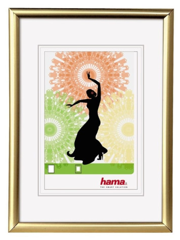Hama rámeček plastový Madrid, zlatý matný, 13x18cm