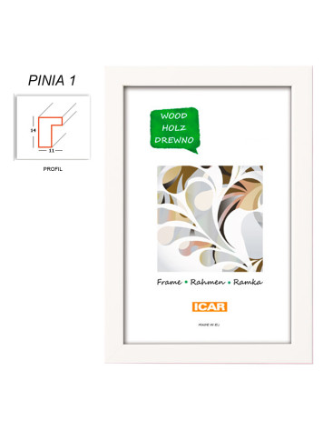Rámeček dřevěný Icar Pinia 01, 15x20cm bílý