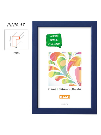 Rámeček dřevěný Icar Pinia 17, 18x24cm tmavě modrý