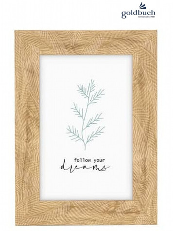 Rám plastový 15x20cm Goldbuch Florina světle hnědý s aplikací
