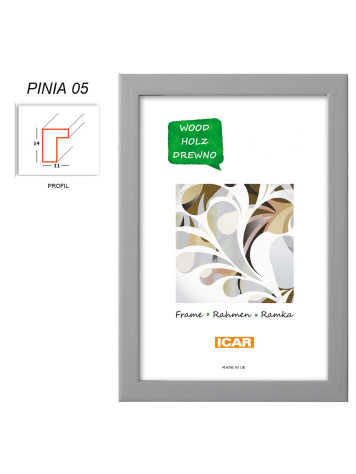 Rámeček dřevěný Icar Pinia 05, 21x30cm, světle šedý