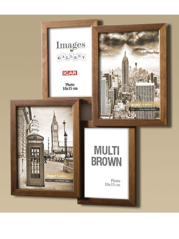 Dřevěný Rám Galerie 2x 10x15, 2x 13x18 Multi Brown 42