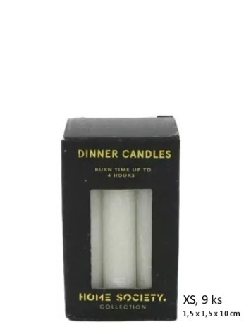 Home Society Collection Dinner Candles XS 10cm, 9ks, 4h hoření
