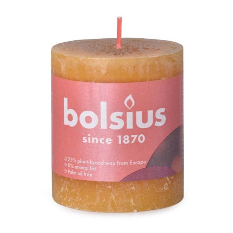 Bolsius Rustic Shine Válec 68x80mm - Honeycomb Yellow