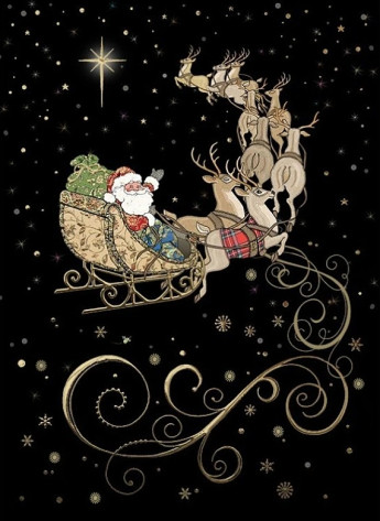 Luxusní přání MC045 BUG ART - SANTA'S TEAM