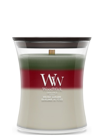 Vonná svíčka WoodWick Trilogy Holiday Garland, střední 275g