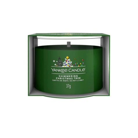 Yankee Candle Votiv ve skle 37g SHIMMERING CHRISTMAS TREE