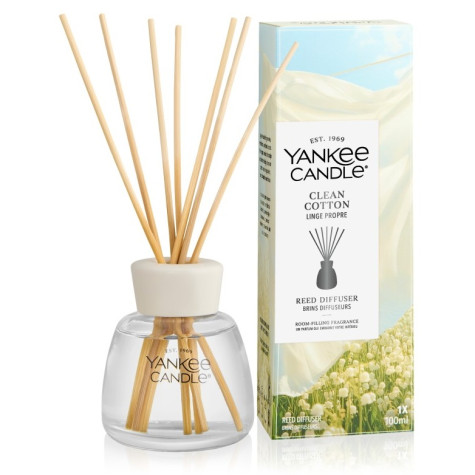 Yankee Candle Reed difuzér CLEAN COTTON, 100 ml, signature