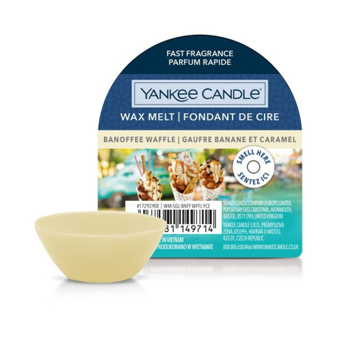Yankee Candle BANOFFEE WAFFLE, vonný vosk 22 g NEW