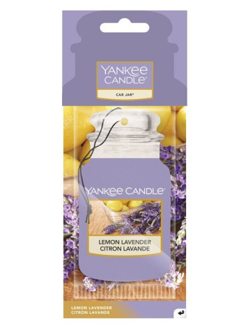 Yankee Candle LEMON LAVENDER papírová visačka do auta NEW 1 ks
