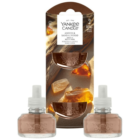 Yankee Candle Amber & Sandalwood, náplň (2ks) vůně do elektrické zásuvky