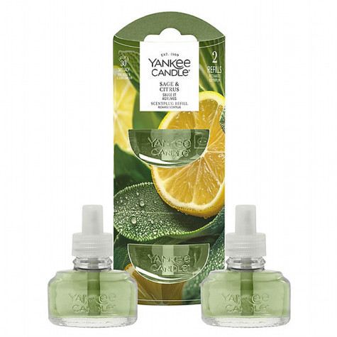 Yankee Candle Sage & Citrus, náplň (2ks) vůně do elektrické zásuvky