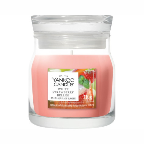 Yankee Candle WHITE STRAWBERRY BELLINI, signature malá svíčka 110g