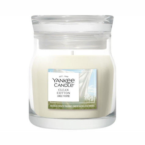 Yankee Candle Clean Cotton, signature malá svíčka 110 g