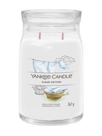 Yankee Candle CLEAN COTTON signature velká svíčka 567g