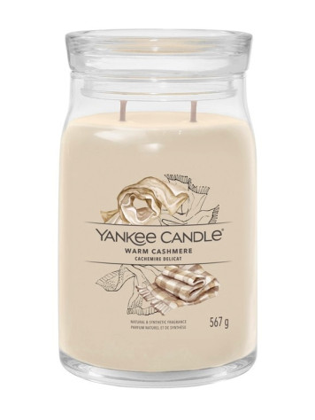Yankee Candle WARM CASHMERE, Signature velká svíčka 567g