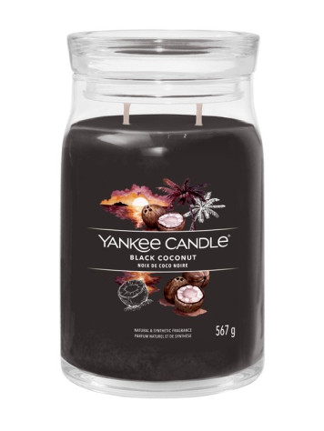 Yankee Candle BLACK COCONUT, Signature velká svíčka 567 g