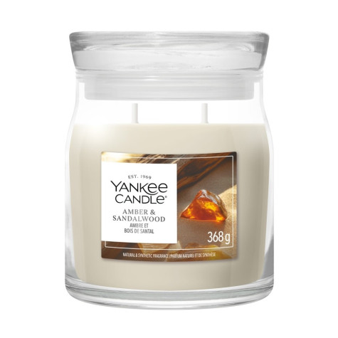 Yankee Candle Amber & Sandalwood, signature střední 368 g