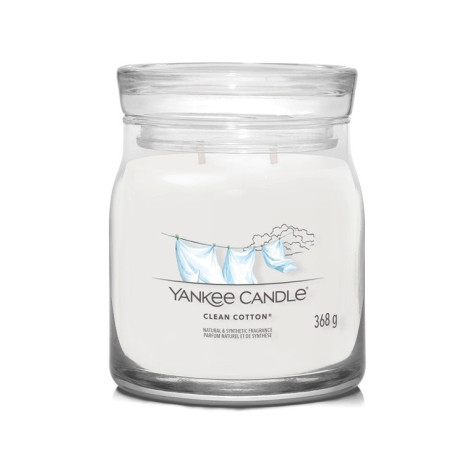 Yankee Candle Clean Cotton, signature střední 368 g