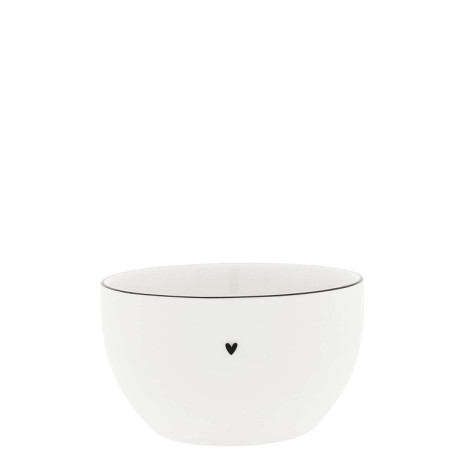 Bastion Collections Miska Bowl White S /edge Black 12x7cm
