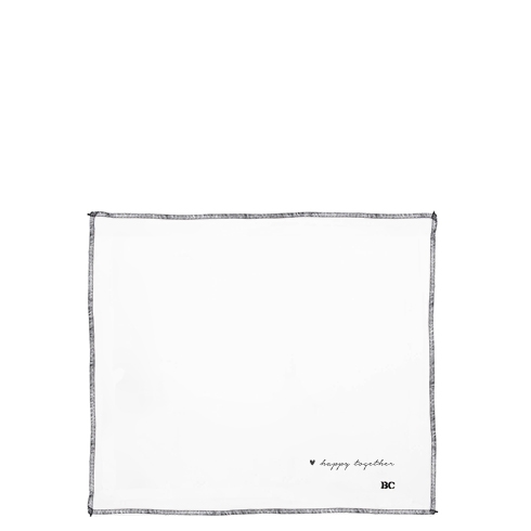 detail Bastion Collections UBROUSEK Happy Together in black, 50x50cm