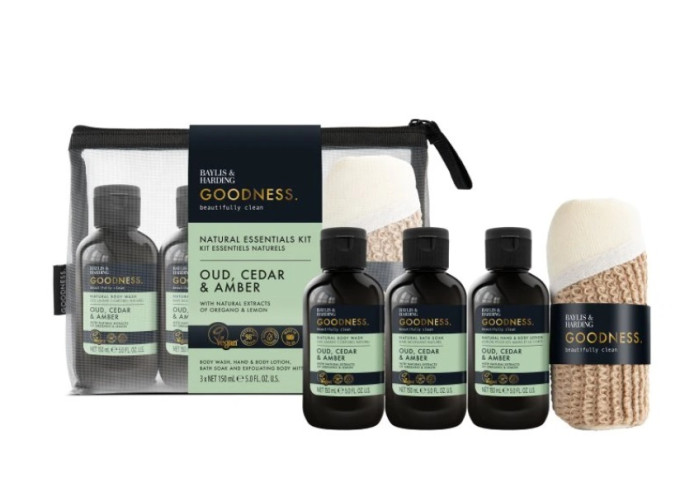 detail Baylis&Harding Essentials Kit Goodnes - Oud, Cedar & Amber, 3x 150ml