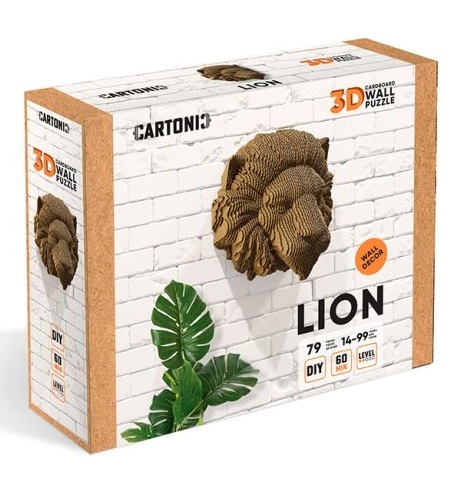 detail Cartonic 3D PUZZLE - LION, 79 dílků, LEVEL 2 (k zavěšení)