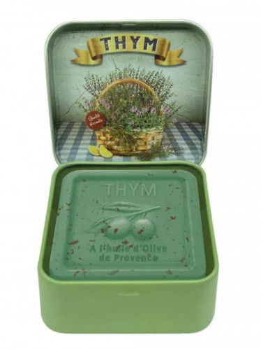 Espirit Provence Exfoliační mýdlo v retro plechovce - Tymián, 100g
